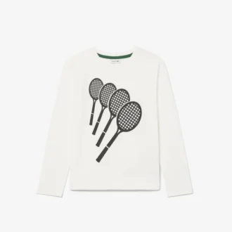 T-shirt de manga comprida em algodão