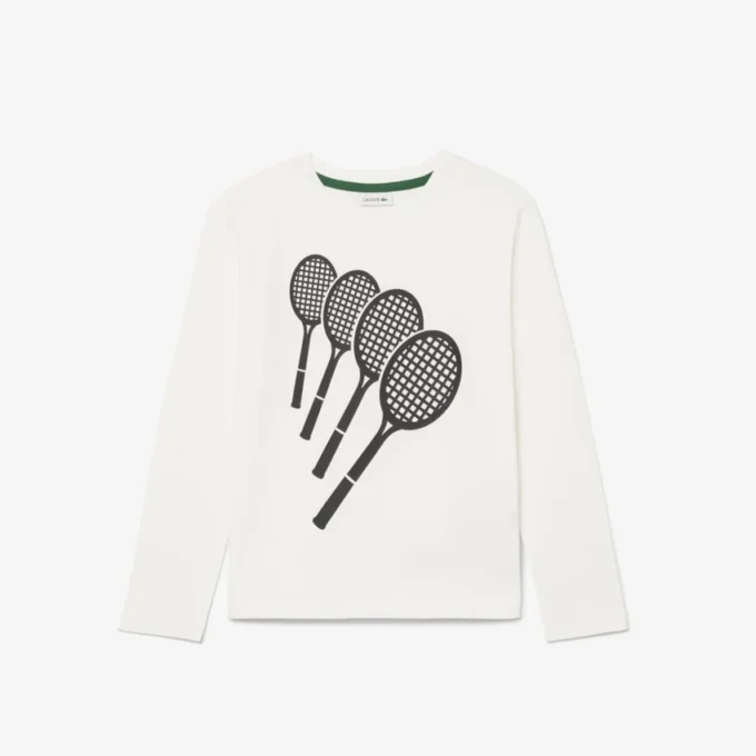 T-shirt de manga comprida em algodão