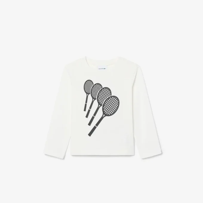T-shirt de manga comprida em algodão