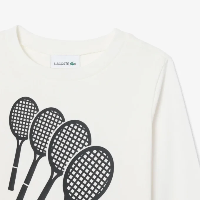 T-shirt de manga comprida em algodão