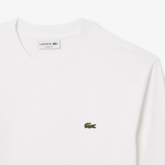 T-shirt de manga comprida em algodão para homem