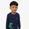 T-shirt de manga comprida em algodão para rapaz