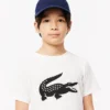 T-shirt de ténis infantil oversized em algodão técnico