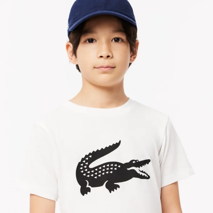 T-shirt de ténis infantil oversized em algodão técnico