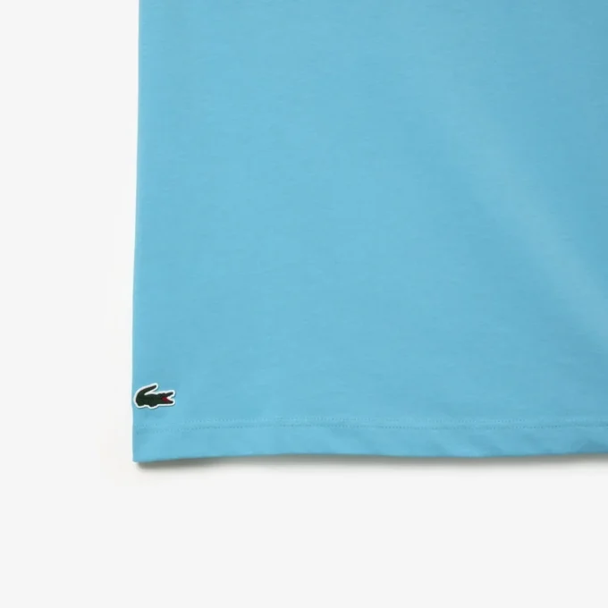 T-shirt desportiva de algodão estampada para homem