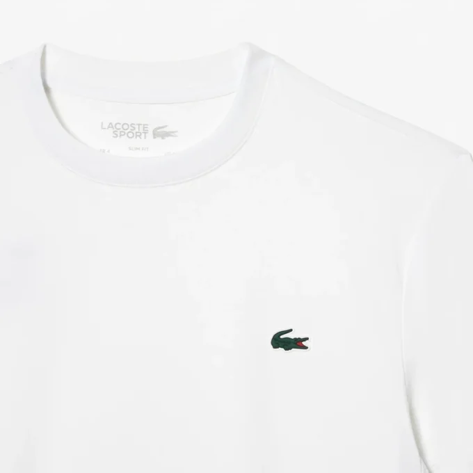 T-shirt desportiva em jersey elástico de corte justo para homem