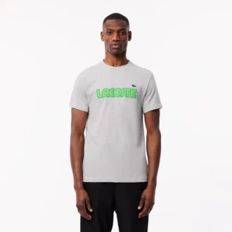 T-shirt desportiva masculina em algodão Ultra Dry com logótipo