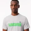 T-shirt desportiva masculina em algodão Ultra Dry com logótipo