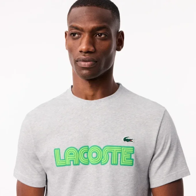 T-shirt desportiva masculina em algodão Ultra Dry com logótipo