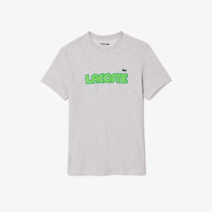 T-shirt desportiva masculina em algodão Ultra Dry com logótipo