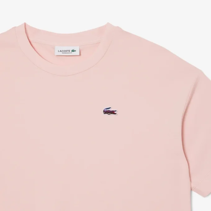 T-shirt feminina de corte descontraído com padrão de crocodilo