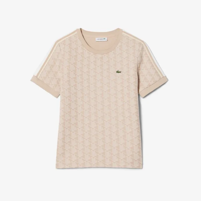 T-shirt feminina slim fit com monograma