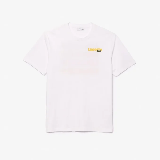 T-shirt masculina com efeito lavado e estampado Ombra