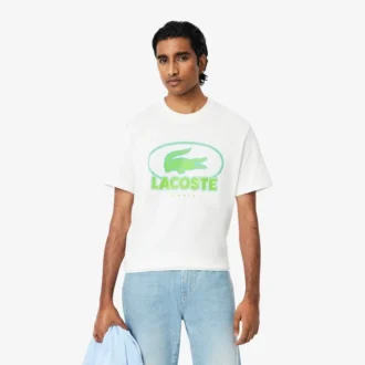 T-shirt masculina de algodão pesado com estampado