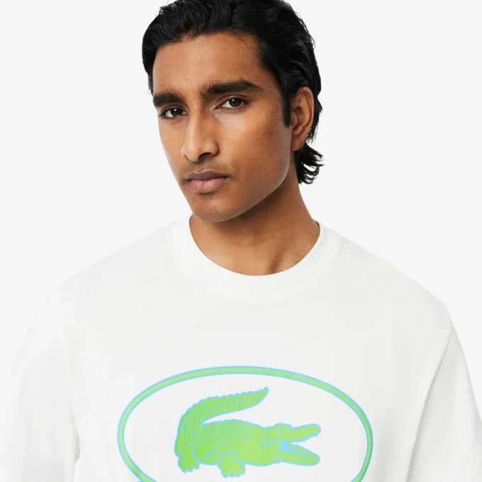 T-shirt masculina de algodão pesado com estampado