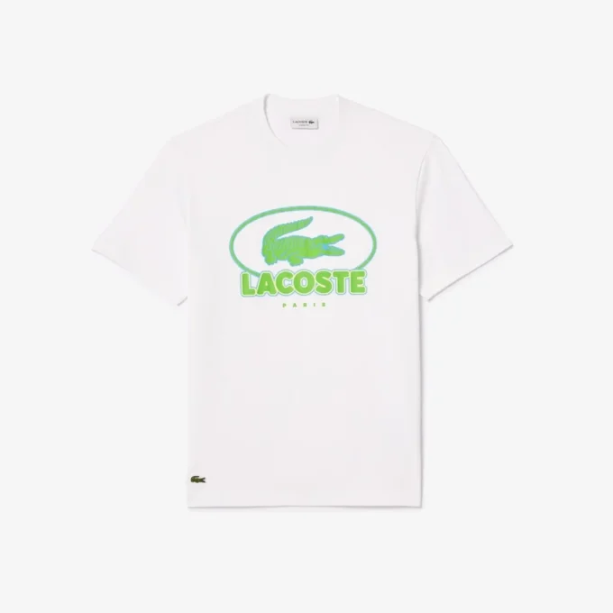 T-shirt masculina de algodão pesado com estampado