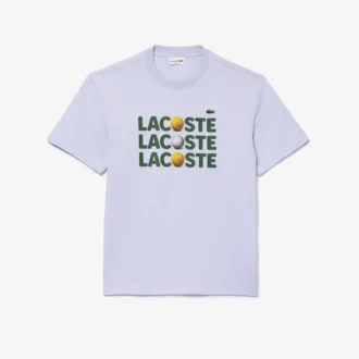 T-shirt masculina de algodão pesado com estampado de bolas