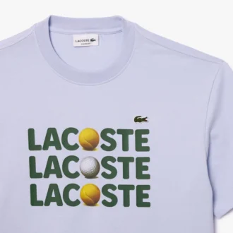 T-shirt masculina de algodão pesado com estampado de bolas