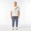 T-shirt masculina de algodão pesado com estampado nas costas
