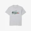 T-shirt masculina de algodão pesado com gráfico de crocodilo