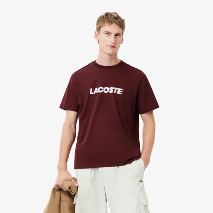 T-shirt masculina de algodão pesado com logótipo