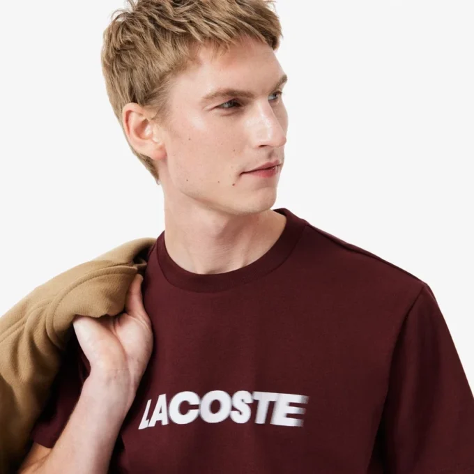 T-shirt masculina de algodão pesado com logótipo