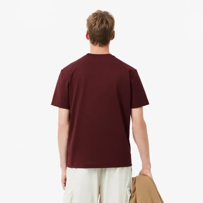 T-shirt masculina de algodão pesado com logótipo