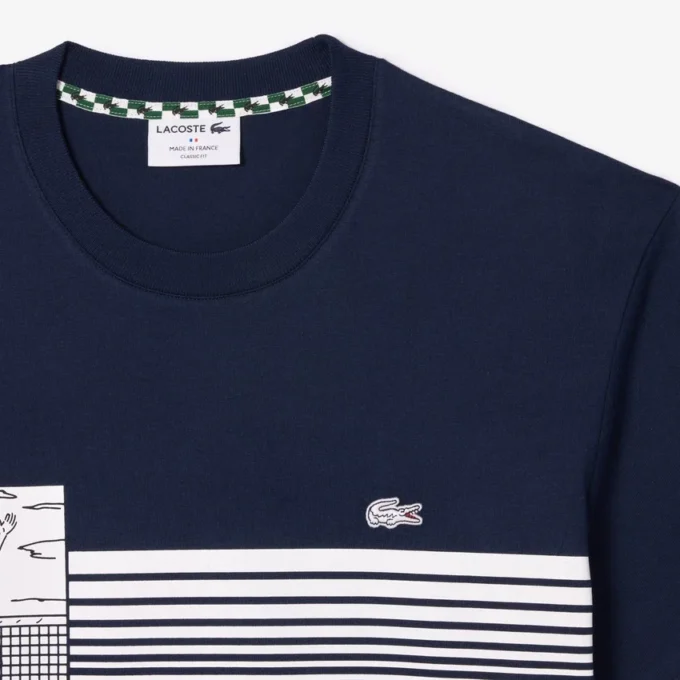 T-shirt masculina de algodão pesado fabricada em França