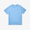T-shirt masculina de corte largo com decote em V em Pima