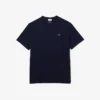 T-shirt masculina de corte largo com decote em V em Pima