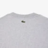 T-shirt masculina de corte largo em algodão pesado com estampado