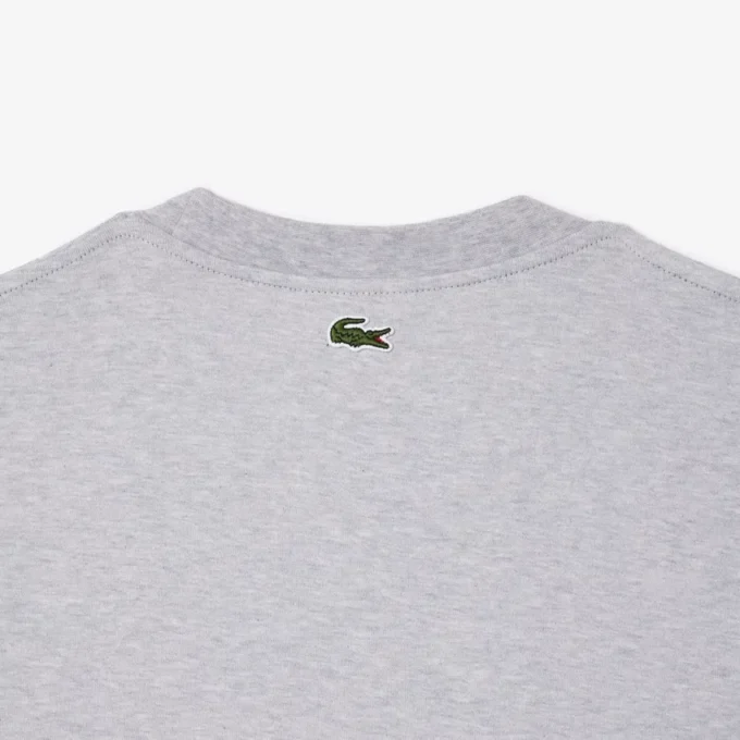 T-shirt masculina de corte largo em algodão pesado com estampado