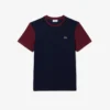 T-shirt masculina de corte regular em algodão com blocos de cor