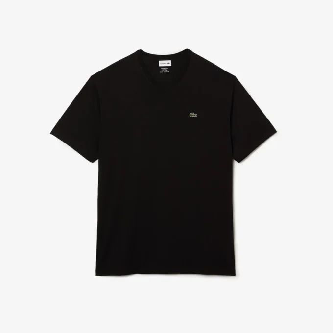 T-shirt masculina de gola em V com corte largo em Pima