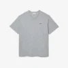 T-shirt masculina de gola em V com corte largo em Pima