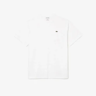 T-shirt masculina de gola em V com corte largo em Pima