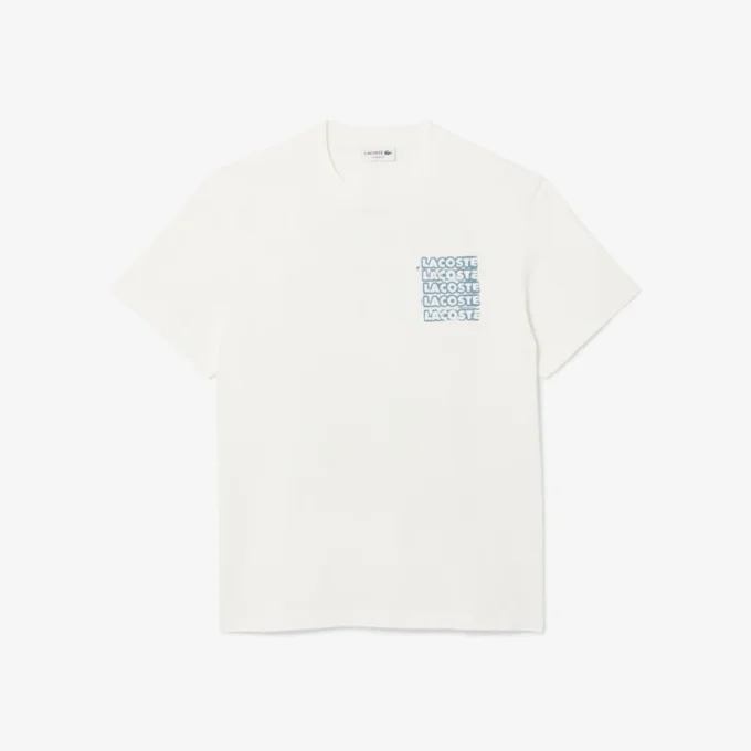 T-shirt masculina em jersey de algodão com estampado