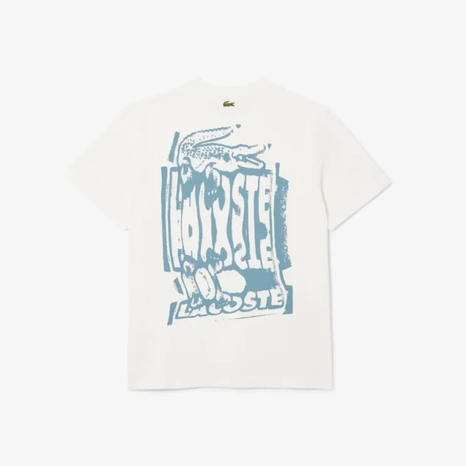 T-shirt masculina em jersey de algodão com estampado