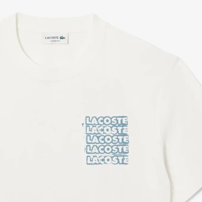 T-shirt masculina em jersey de algodão com estampado