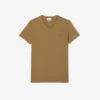 T-shirt masculina leve de algodão Pima com decote em V