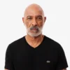 T-shirt masculina leve de algodão Pima com decote em V