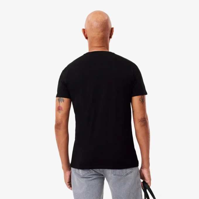 T-shirt masculina leve de algodão Pima com decote em V