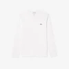 T-shirt masculina leve de algodão Pima com decote em V