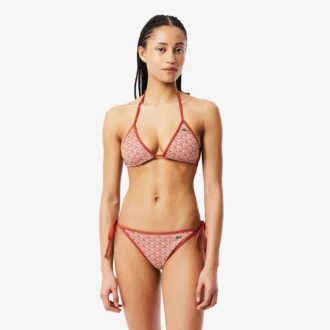 Top de banho em jersey estampado para mulher