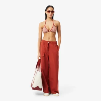 Top de banho em jersey estampado para mulher