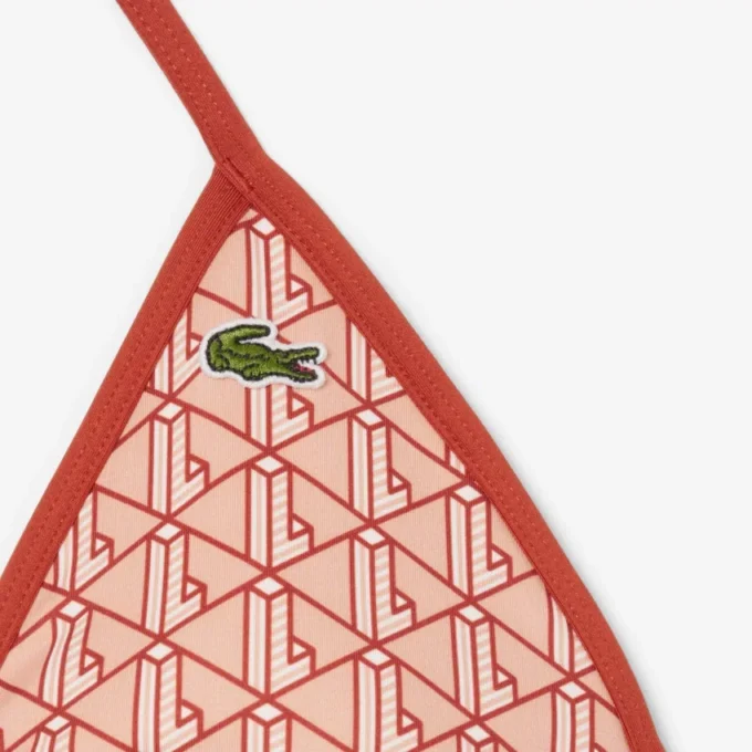 Top de banho em jersey estampado para mulher