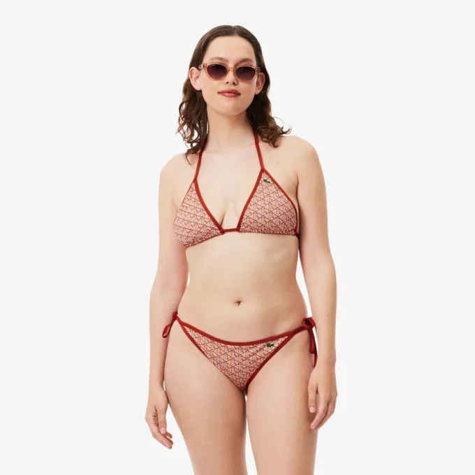 Top de banho em jersey estampado para mulher