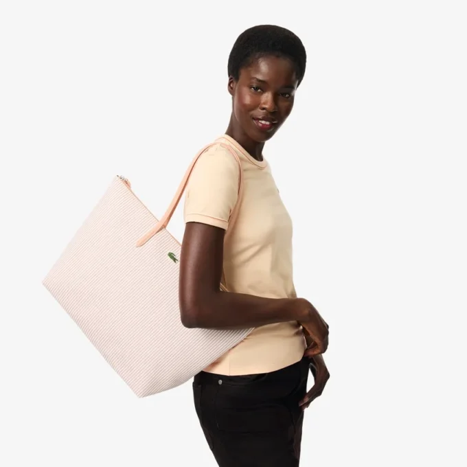 Tote grande às riscas L.12.12 Concept