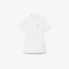 Vestido-camisa com saia plissada em popeline