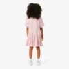 Vestido-camisa com saia plissada em popeline